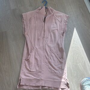 Daily Practice Mauve Sleeveless Zip-Up Dress